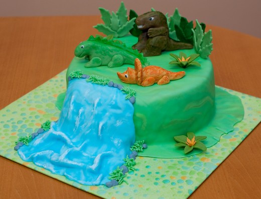obrázek dortu - dort Dinosauři