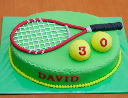 obrázek dortu - dort Dort s tenisovou raketou