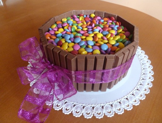 obrázek dortu - dort Dort z KitKatu a Lentilek