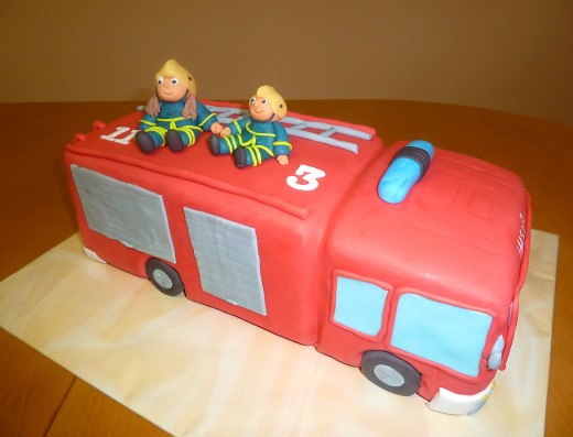 obrázek dortu - dort Hasičské auto