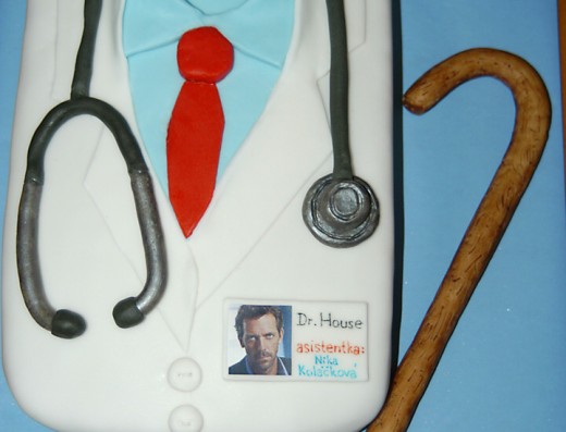 obrázek dortu - dort Plášť Dr.House