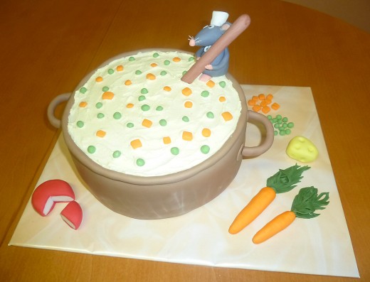 obrázek dortu - dort Hrnec s polévkou