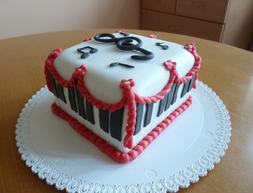 obrázek dortu - dort Klavírní dort