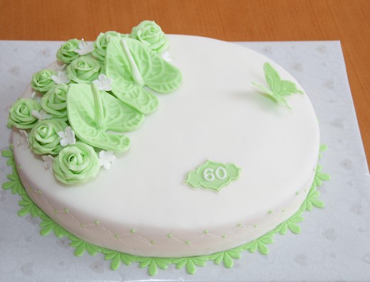 obrázek dortu - dort Ovál v zeleném