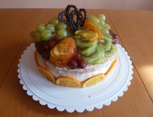 obrázek dortu - dort Ovocný dort kulatý