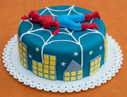 obrázek dortu - dort Spiderman v akci