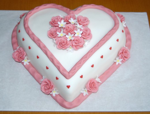 obrázek dortu - dort Valentýnské srdce