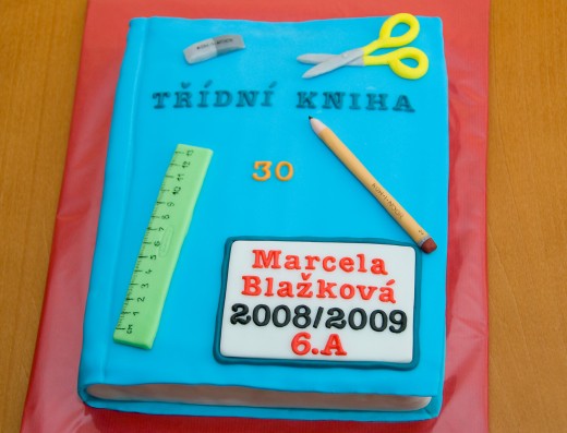 obrázek dortu - dort Třídní kniha