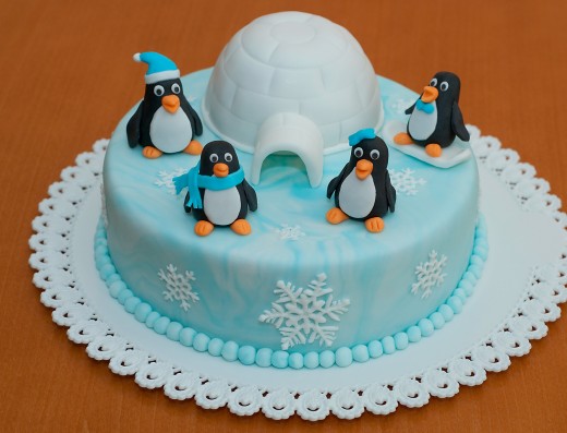 obrázek dortu - dort Tučňáci