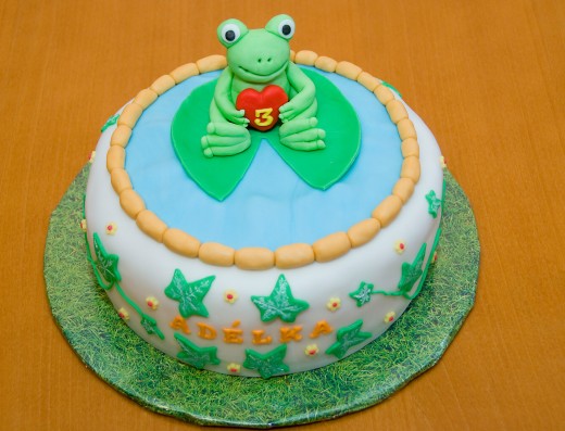 obrázek dortu - dort Žabička na jezírku